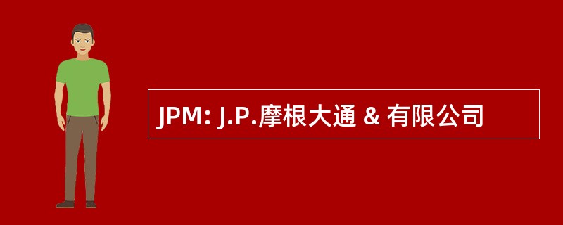 JPM: J.P.摩根大通 & 有限公司