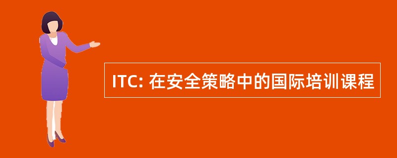 ITC: 在安全策略中的国际培训课程