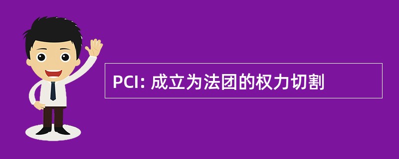 PCI: 成立为法团的权力切割