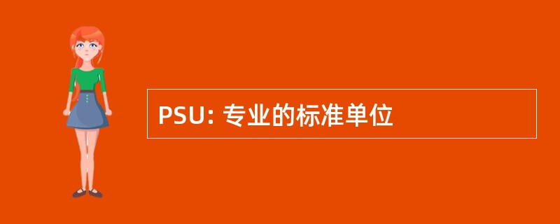 PSU: 专业的标准单位