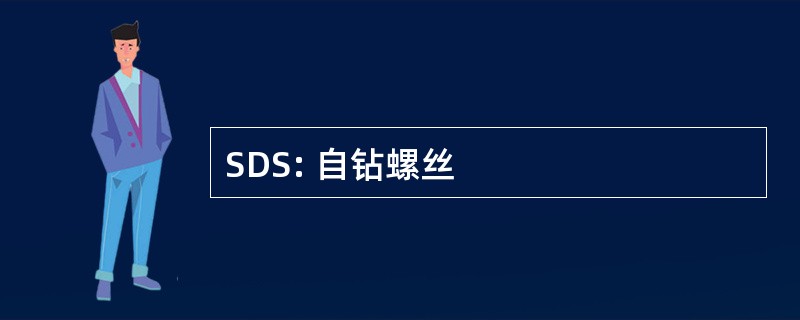 SDS: 自钻螺丝