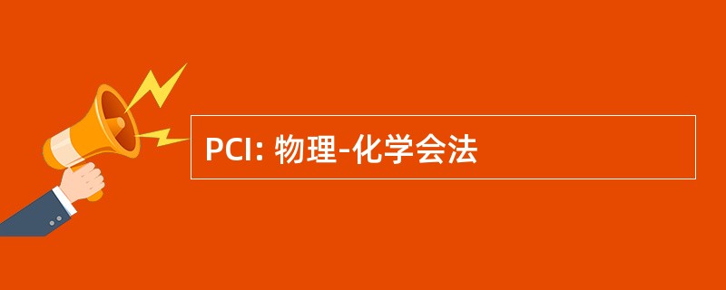 PCI: 物理-化学会法