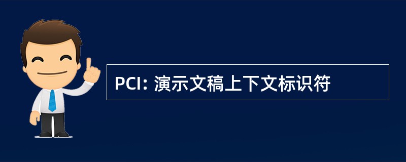 PCI: 演示文稿上下文标识符