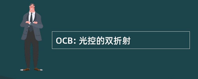 OCB: 光控的双折射