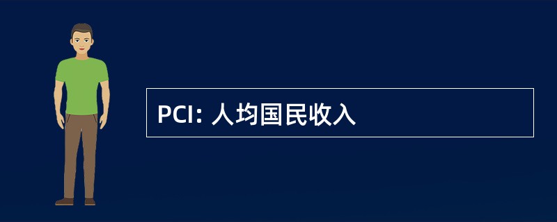 PCI: 人均国民收入