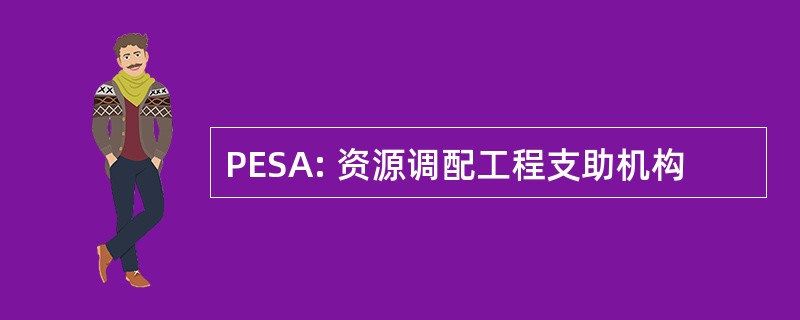 PESA: 资源调配工程支助机构