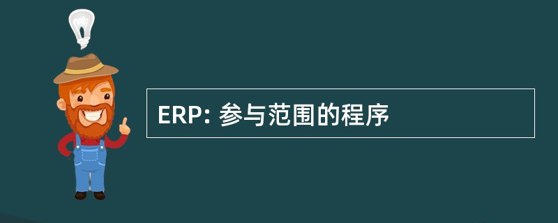 ERP: 参与范围的程序