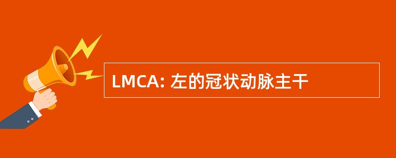 LMCA: 左的冠状动脉主干