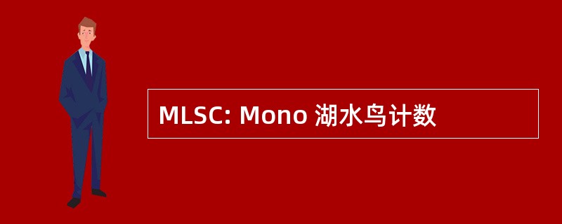 MLSC: Mono 湖水鸟计数