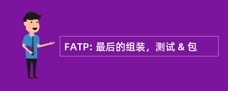 FATP: 最后的组装，测试 & 包