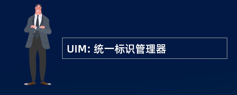 UIM: 统一标识管理器