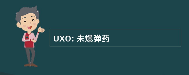 UXO: 未爆弹药