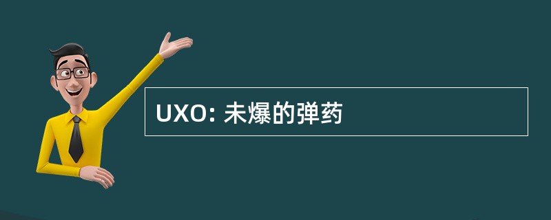 UXO: 未爆的弹药