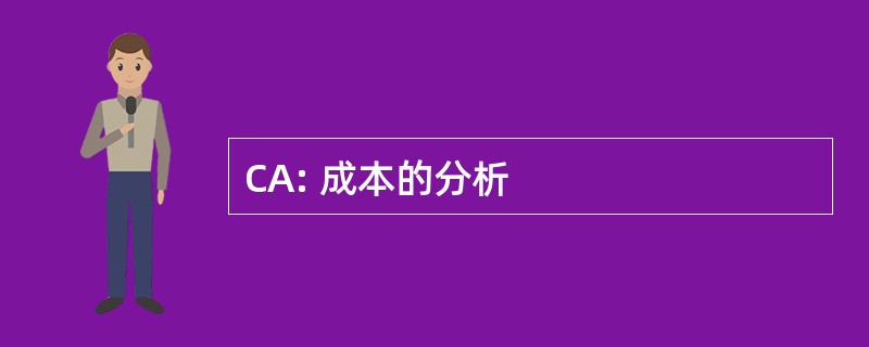 CA: 成本的分析