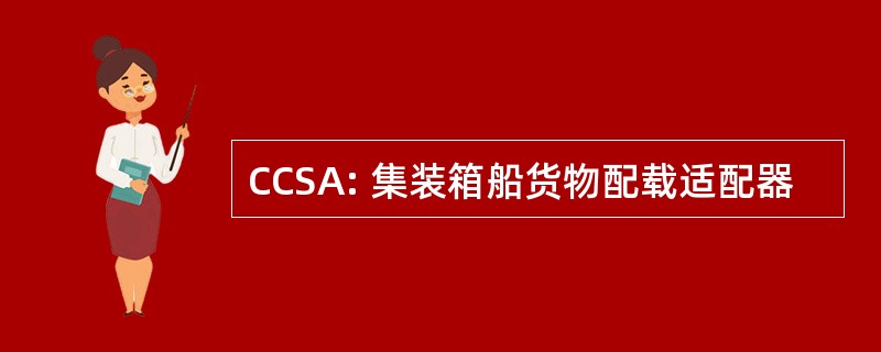 CCSA: 集装箱船货物配载适配器