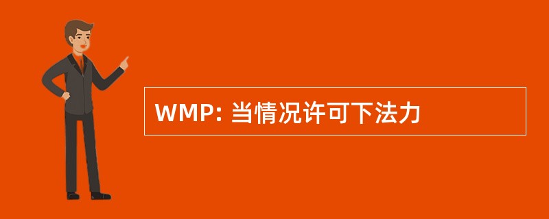 WMP: 当情况许可下法力