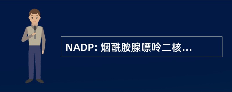 NADP: 烟酰胺腺嘌呤二核苷酸磷酸