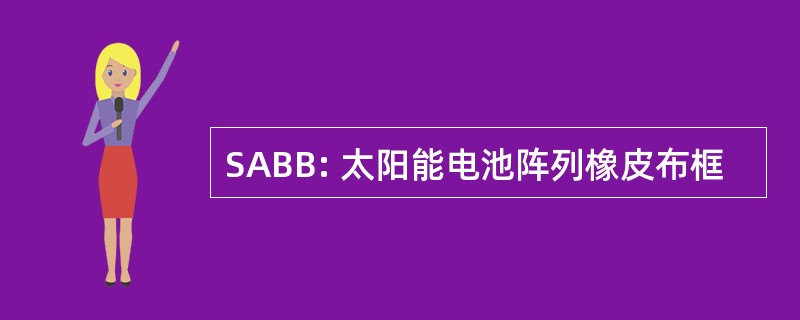 SABB: 太阳能电池阵列橡皮布框