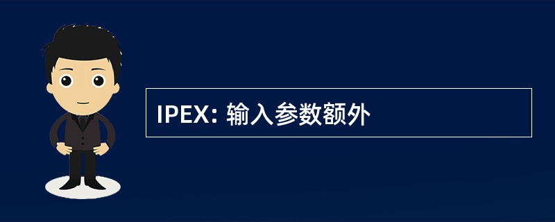 IPEX: 输入参数额外