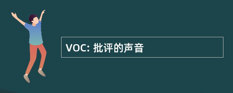 VOC: 批评的声音