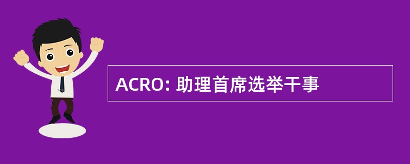 ACRO: 助理首席选举干事