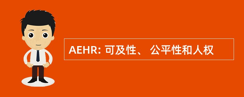 AEHR: 可及性、 公平性和人权