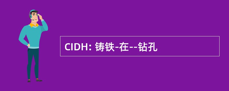 CIDH: 铸铁-在--钻孔