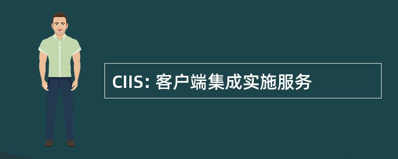 CIIS: 客户端集成实施服务