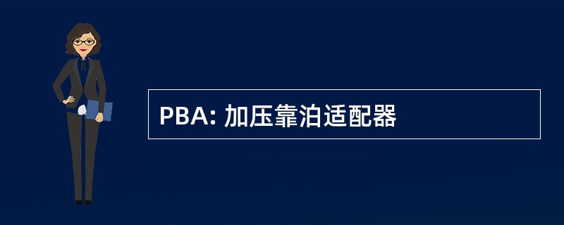 PBA: 加压靠泊适配器