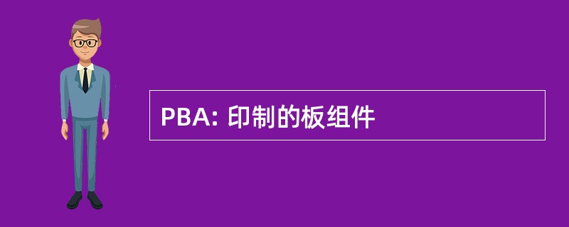 PBA: 印制的板组件