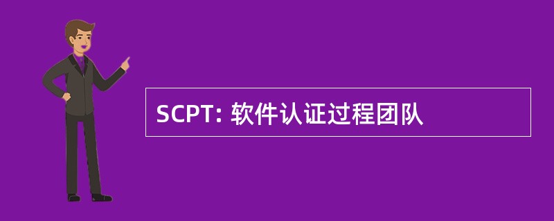 SCPT: 软件认证过程团队