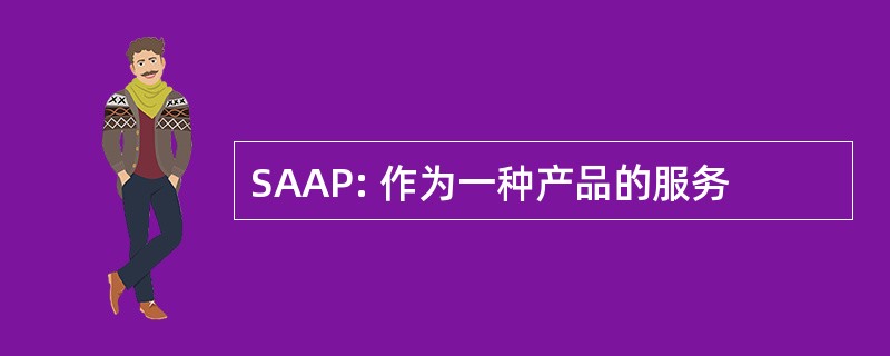 SAAP: 作为一种产品的服务