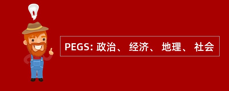 PEGS: 政治、 经济、 地理、 社会