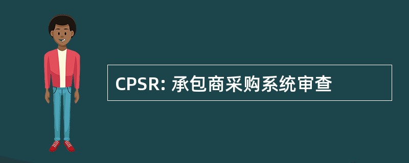 CPSR: 承包商采购系统审查