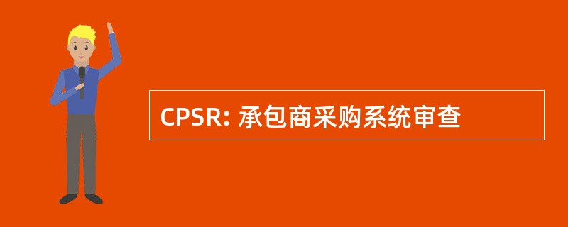 CPSR: 承包商采购系统审查