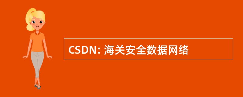 CSDN: 海关安全数据网络