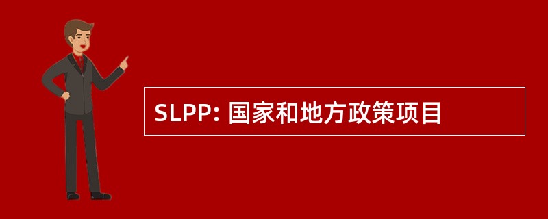 SLPP: 国家和地方政策项目