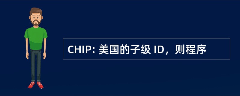 CHIP: 美国的子级 ID，则程序