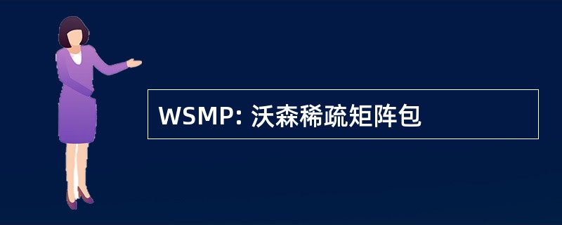 WSMP: 沃森稀疏矩阵包