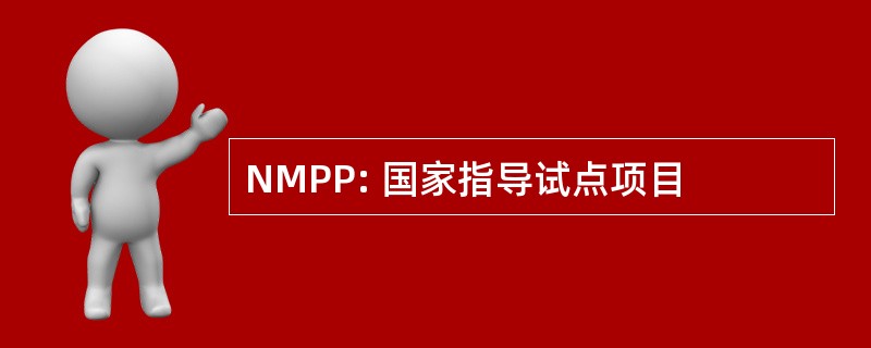 NMPP: 国家指导试点项目