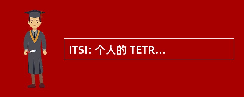 ITSI: 个人的 TETRA 订阅者身份 (电信)