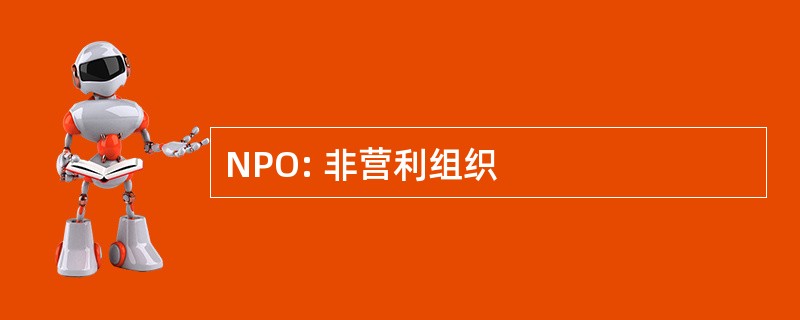 NPO: 非营利组织