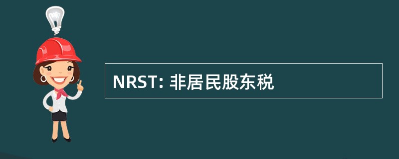 NRST: 非居民股东税