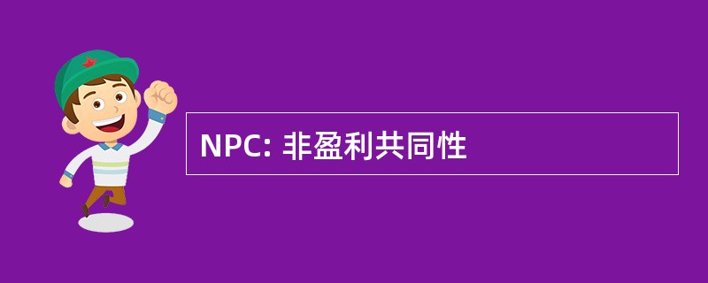 NPC: 非盈利共同性