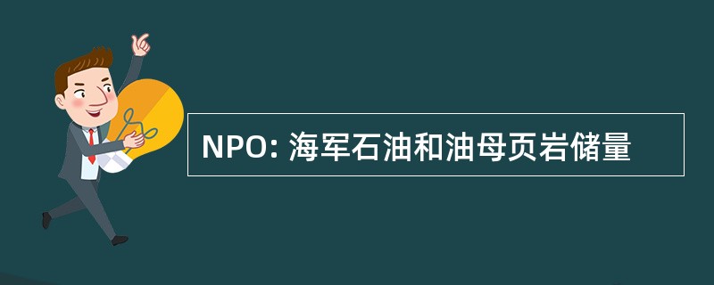 NPO: 海军石油和油母页岩储量