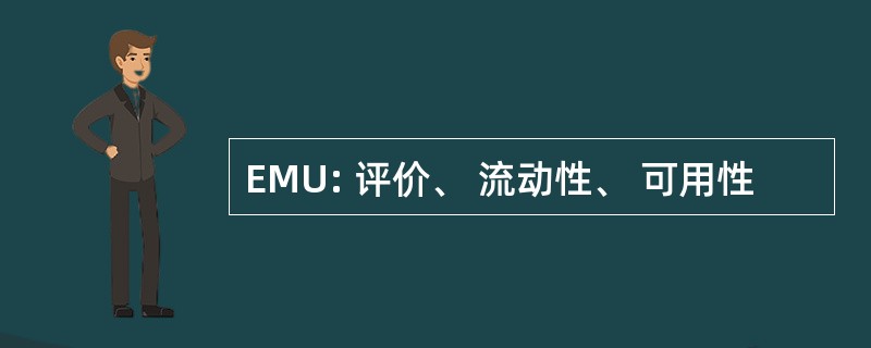 EMU: 评价、 流动性、 可用性