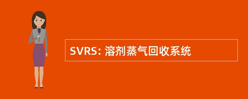 SVRS: 溶剂蒸气回收系统