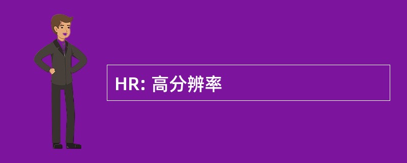 HR: 高分辨率