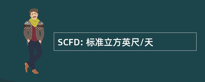 SCFD: 标准立方英尺/天