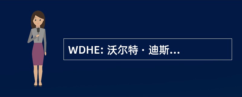 WDHE: 沃尔特 · 迪斯尼家庭娱乐公司